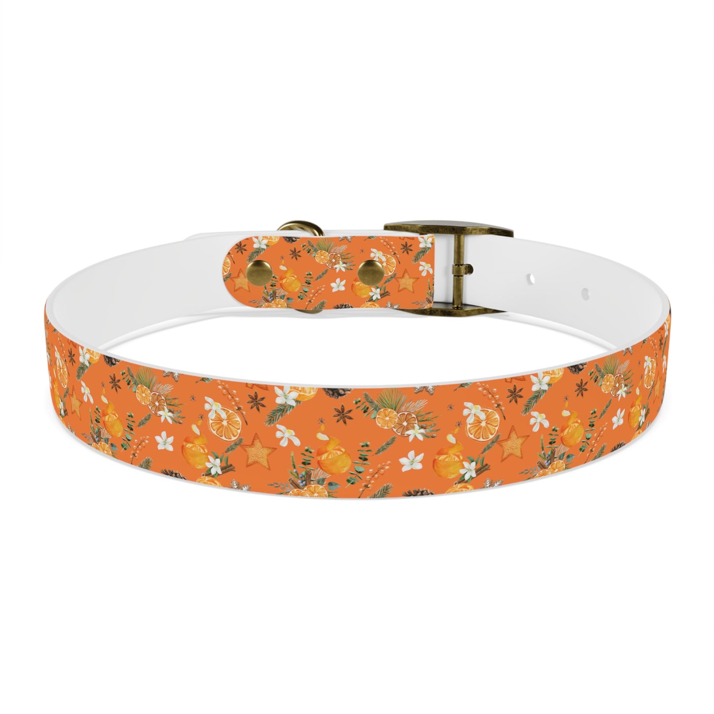 Christmas in Orange Dog Collar