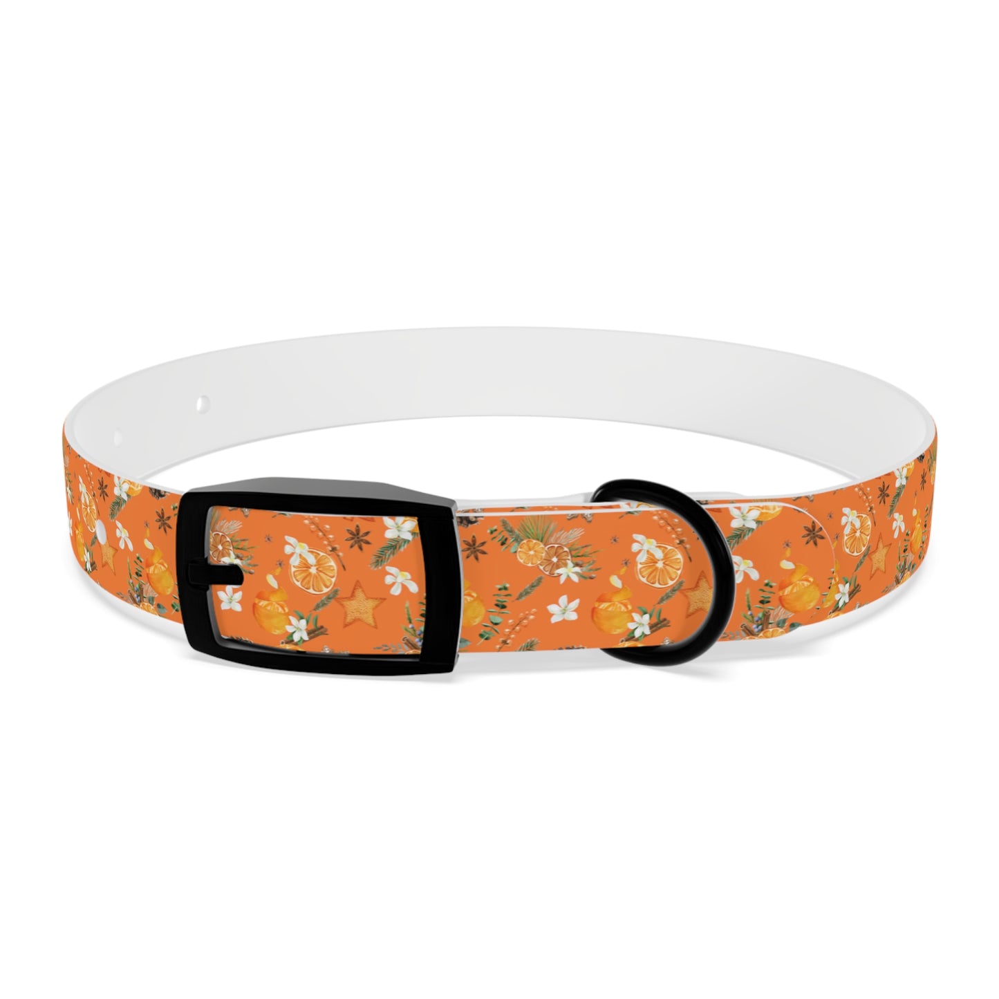 Christmas in Orange Dog Collar