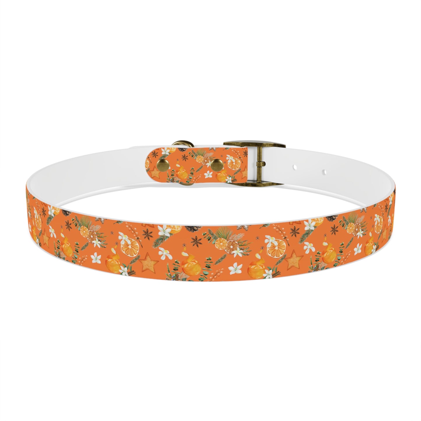 Christmas in Orange Dog Collar