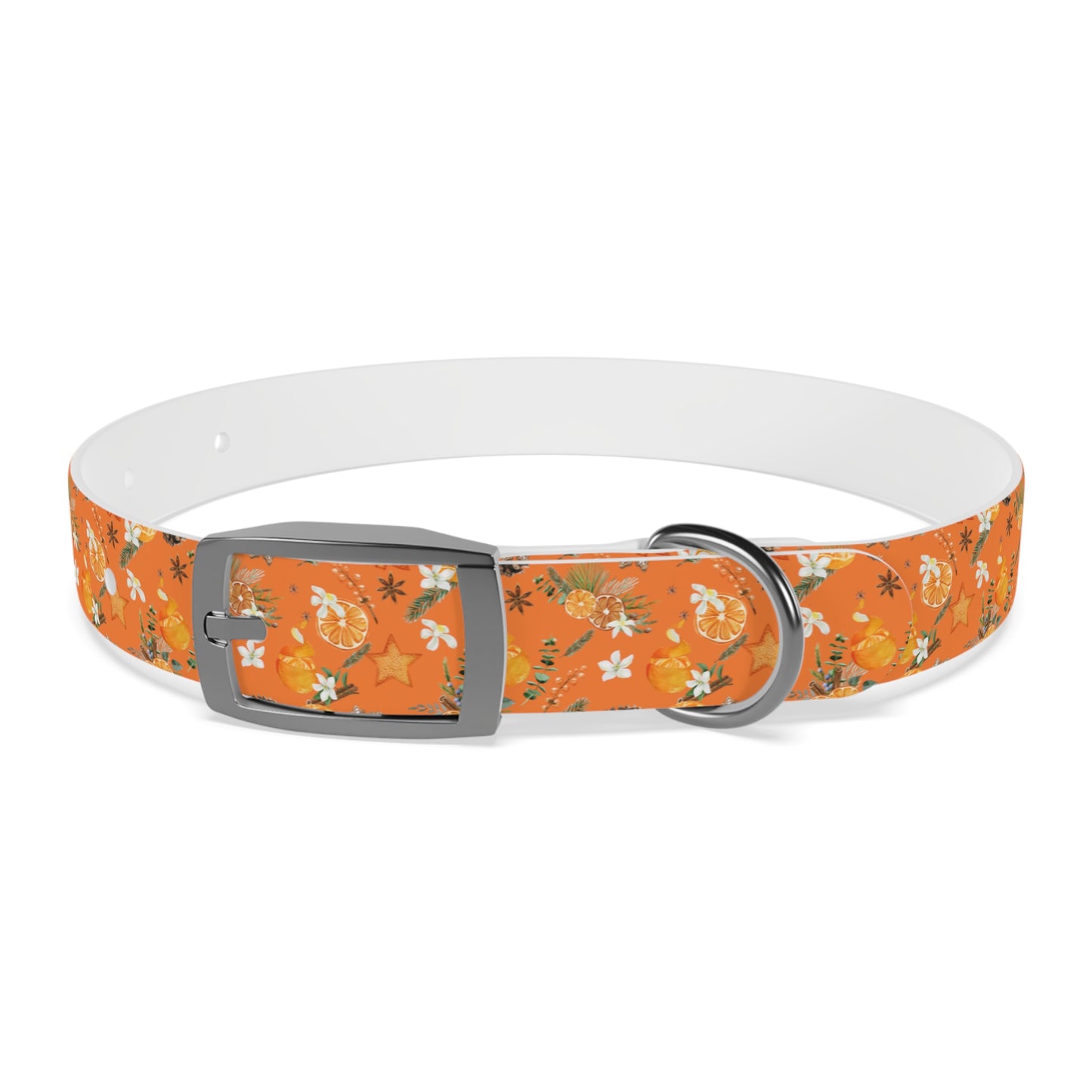 Christmas in Orange Dog Collar