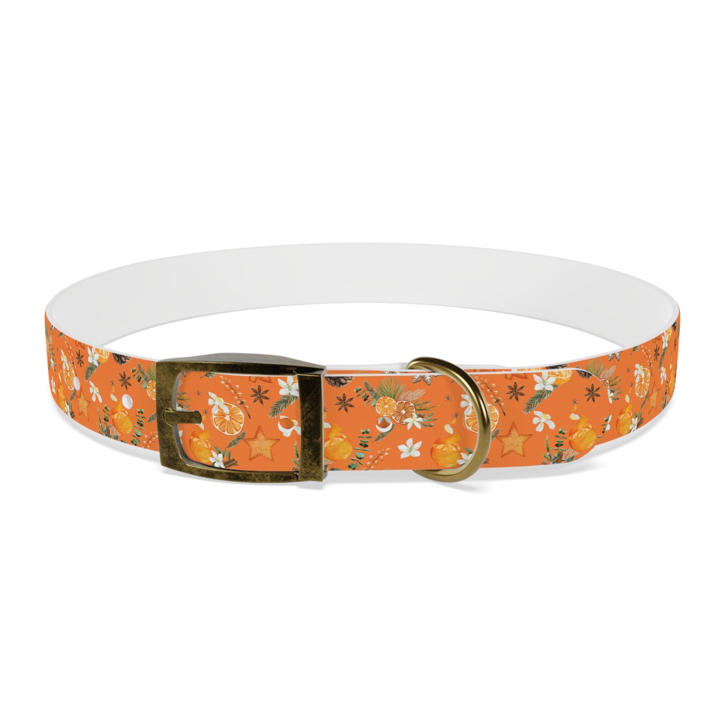 Christmas in Orange Dog Collar