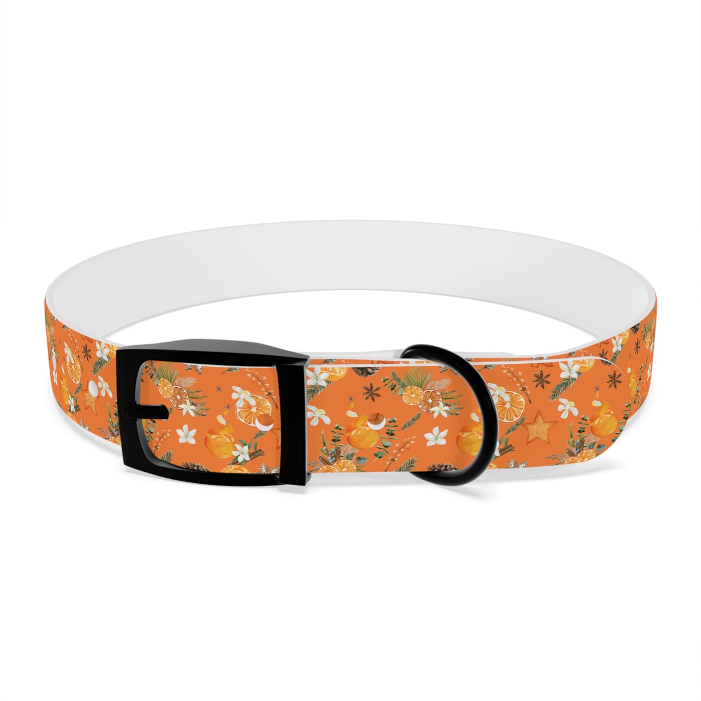 Christmas in Orange Dog Collar