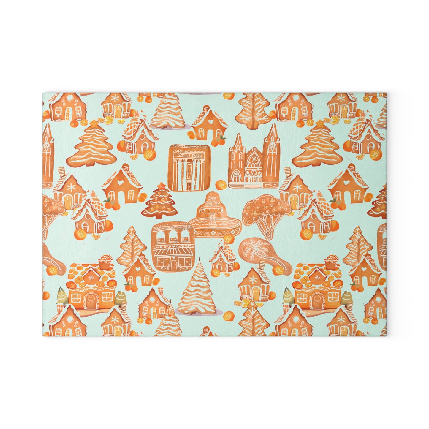 Old Towne Gingerbread Glass Cutting Board