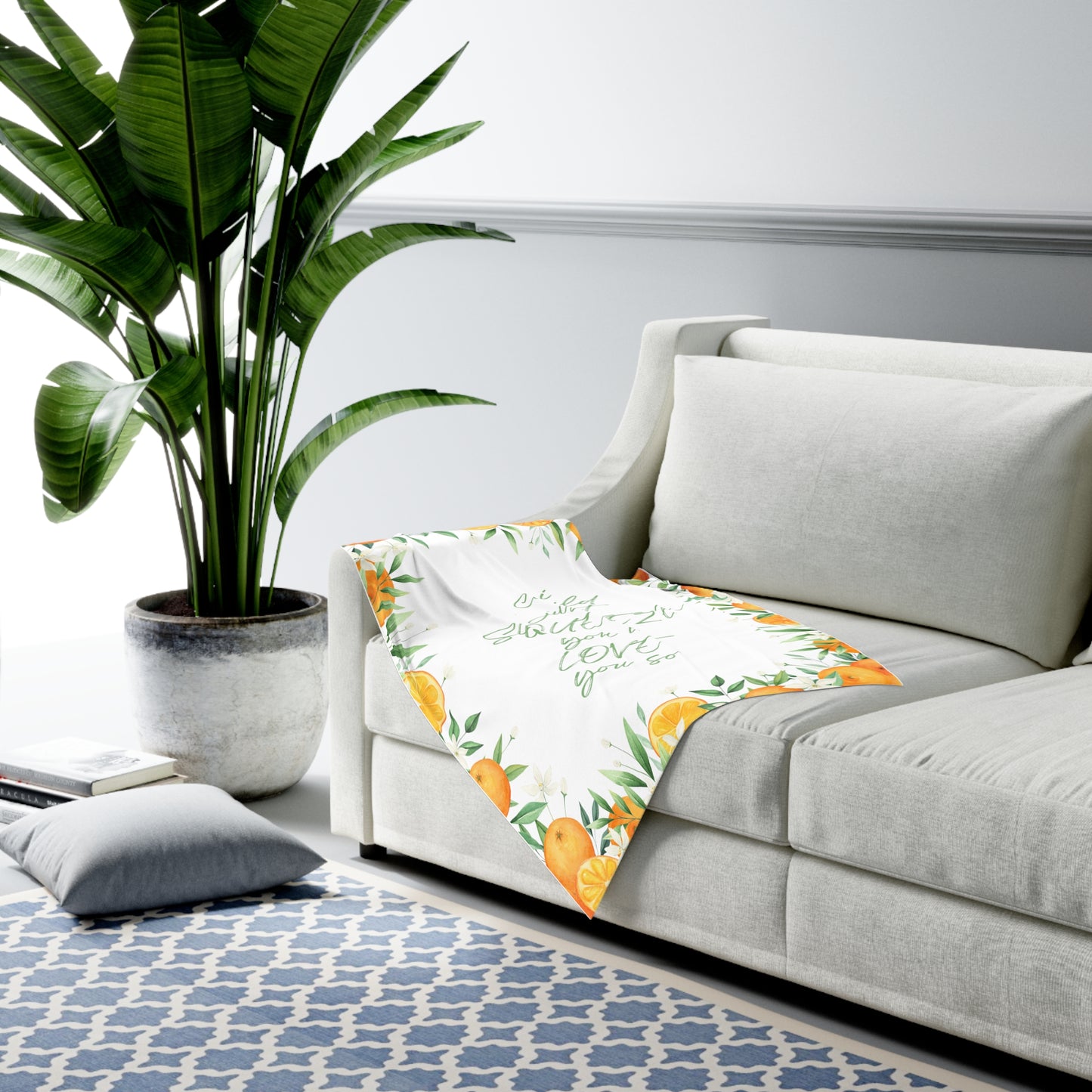 "I could just SQUEEZE you I LOVE you so" Citrus Orange Baby Swaddle