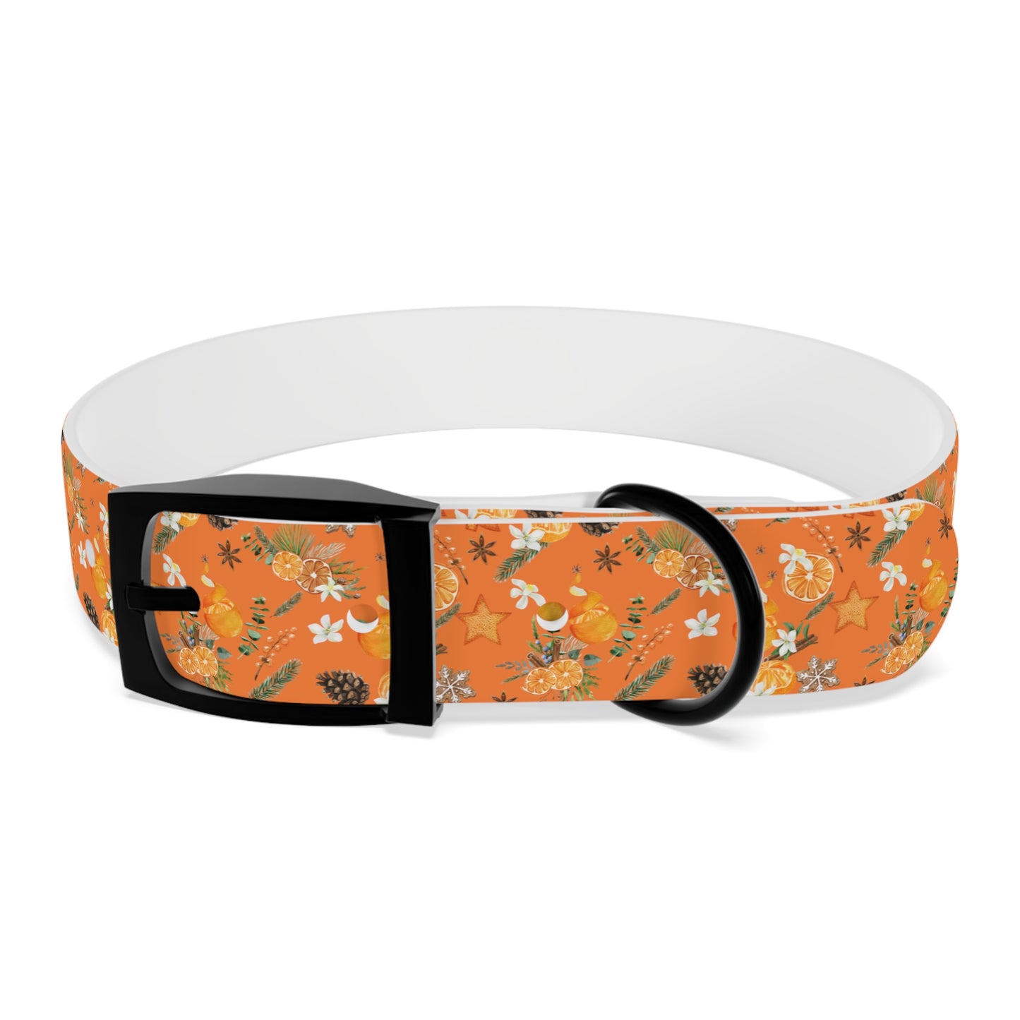 Christmas in Orange Dog Collar