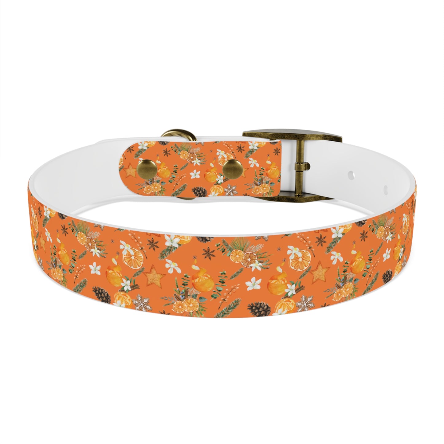Christmas in Orange Dog Collar