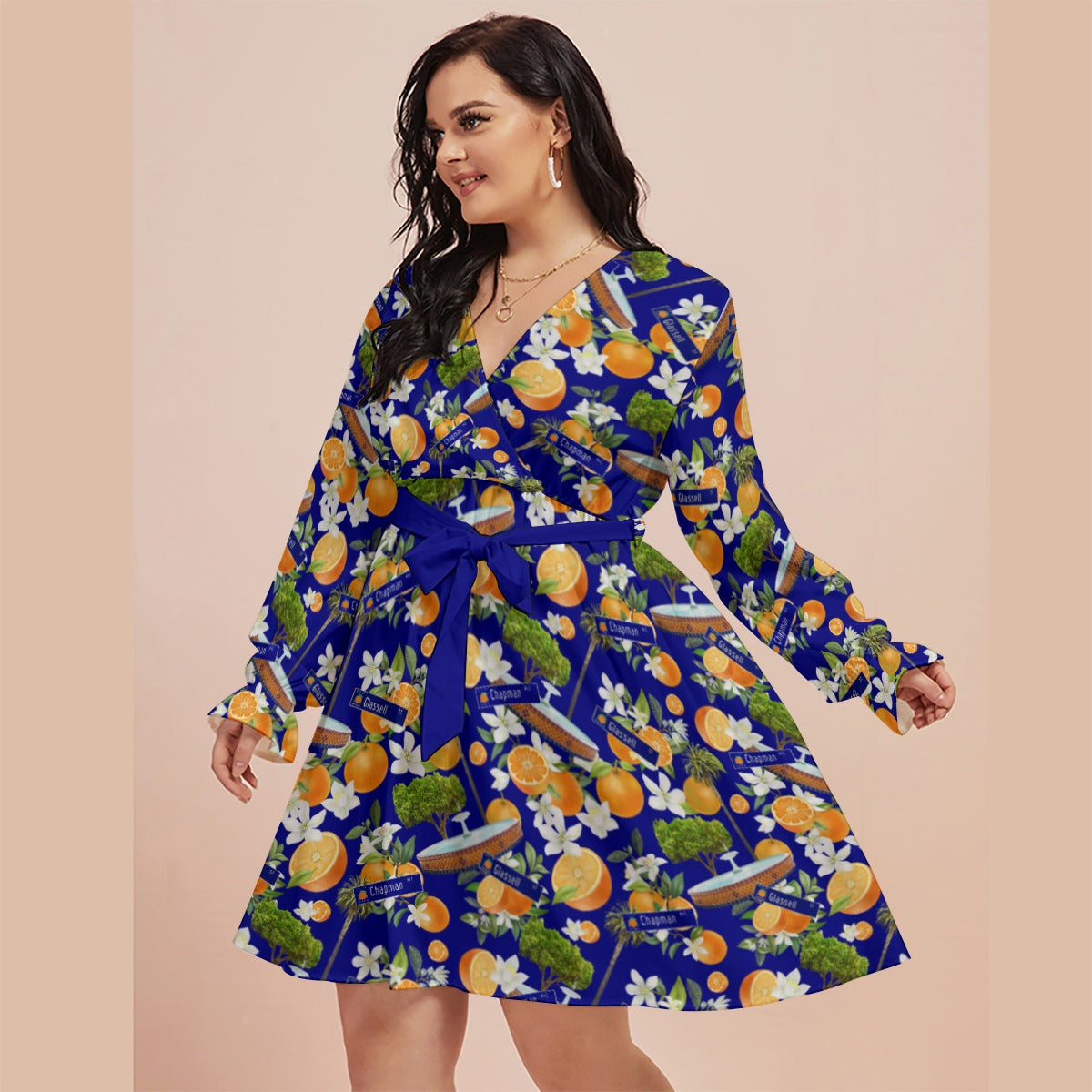 Old Towne Hawaiian Swing Dress in Blue