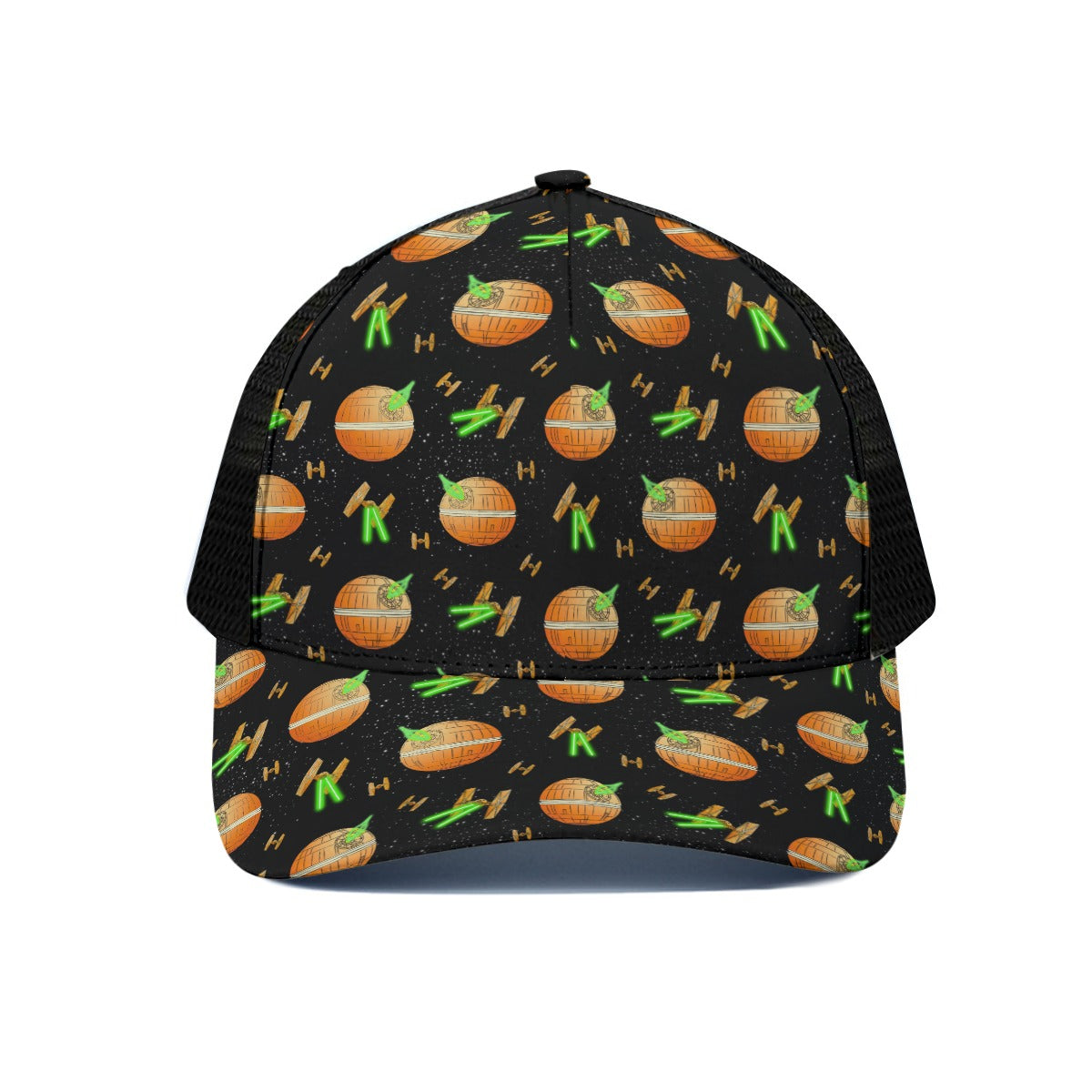"Orange Wars" Unisex Trucker Hat With Black Half-mesh