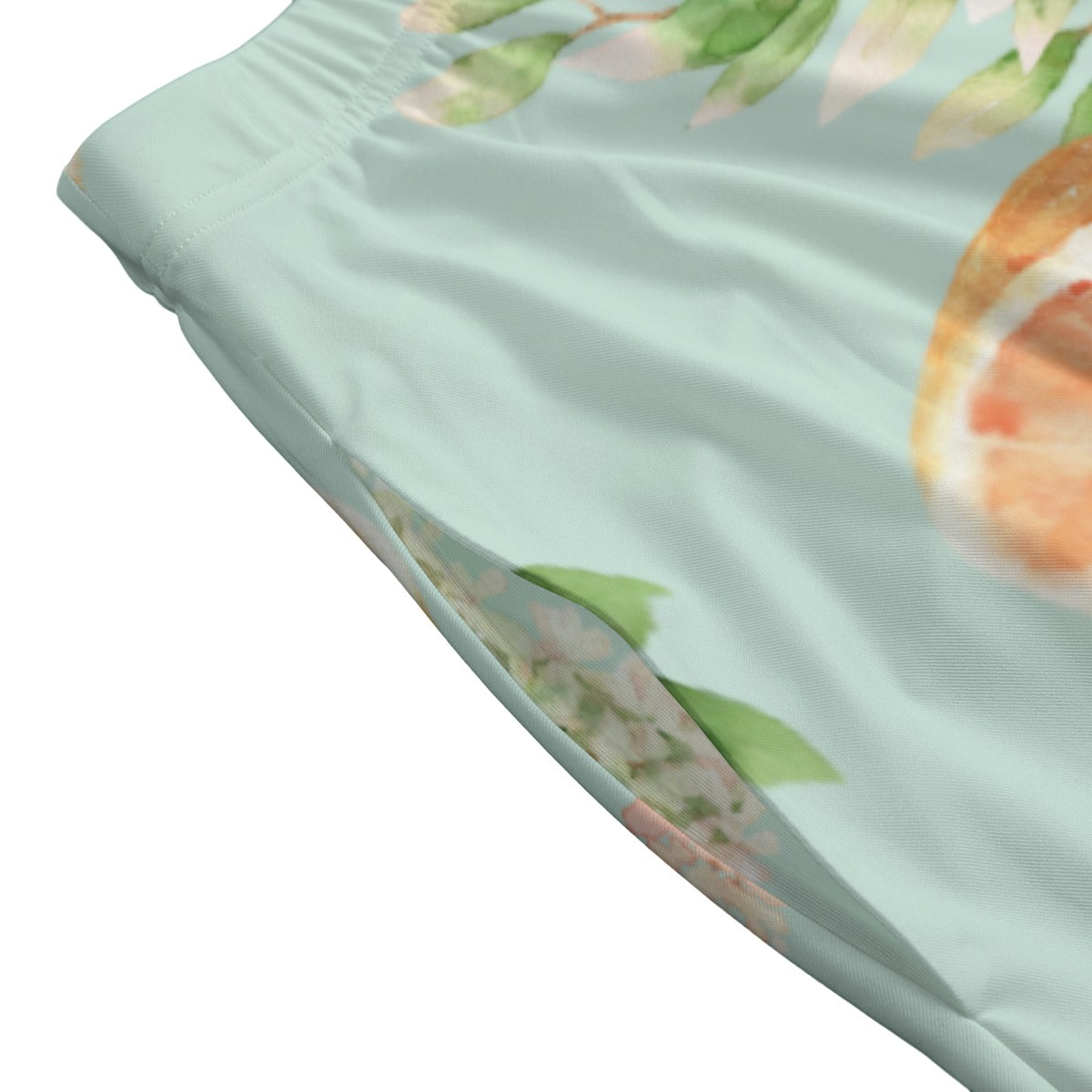 Citrus Bloom Women's Long Maxi Skirt With Pockets - Mint