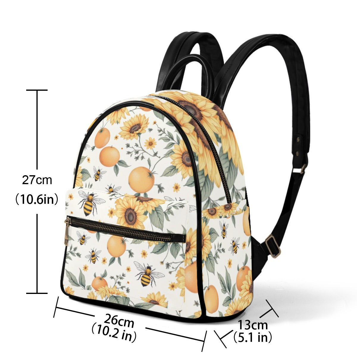 "Melissa" Sunflower Citrus & Bees Mini Backpack