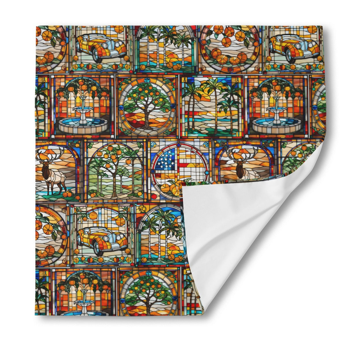 Elks Lodge Stained Glass Silk Bandana