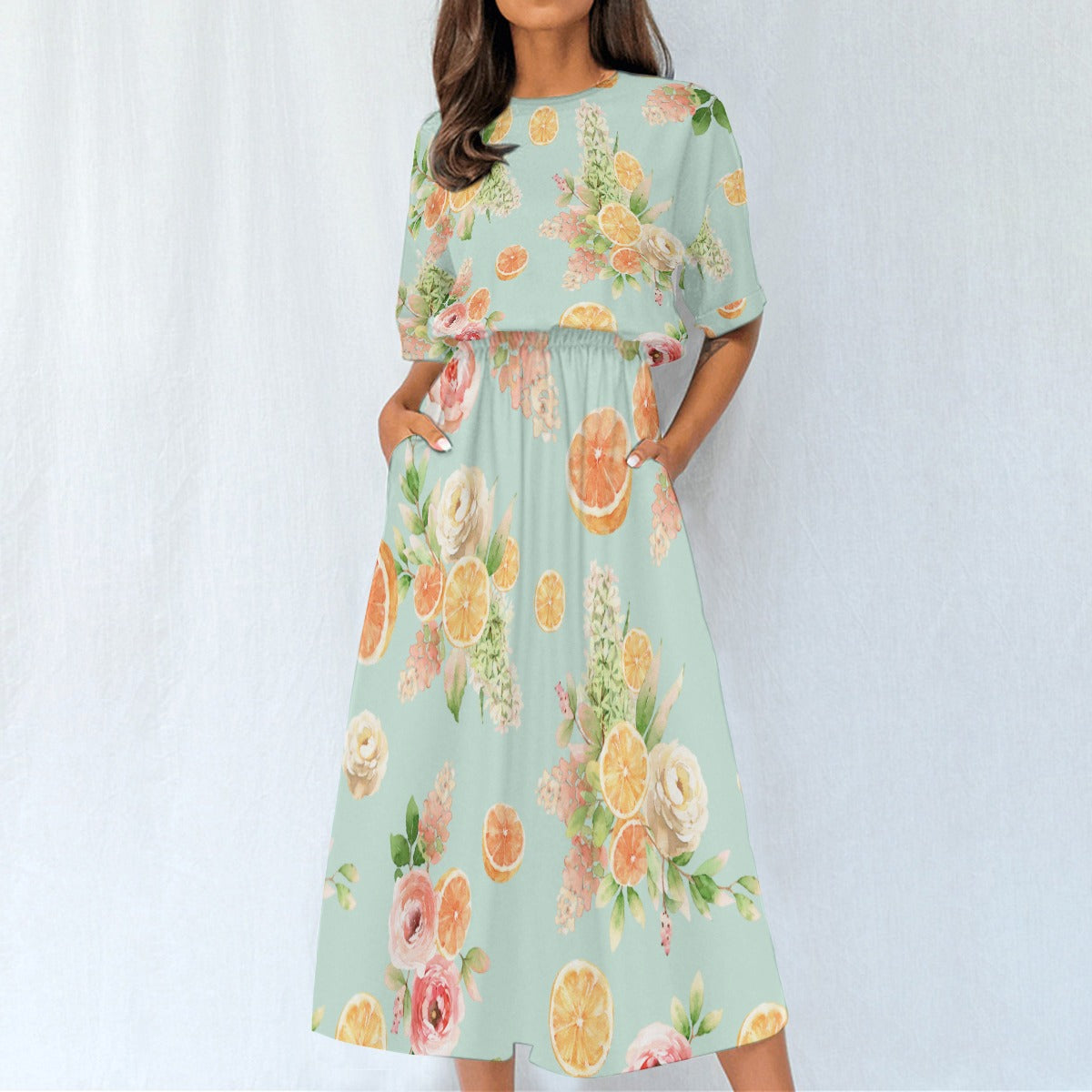 Citrus Bloom Dress - Mint