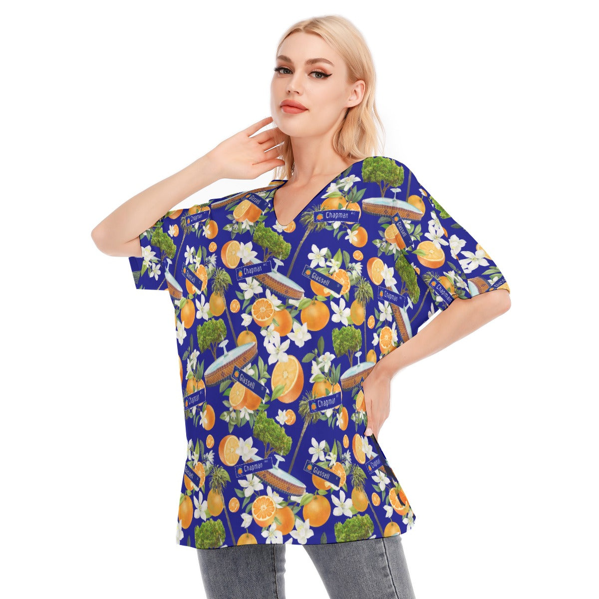 Old Towne Hawaiian Women's Flowy Sleeves Blouse | 100% Cotton