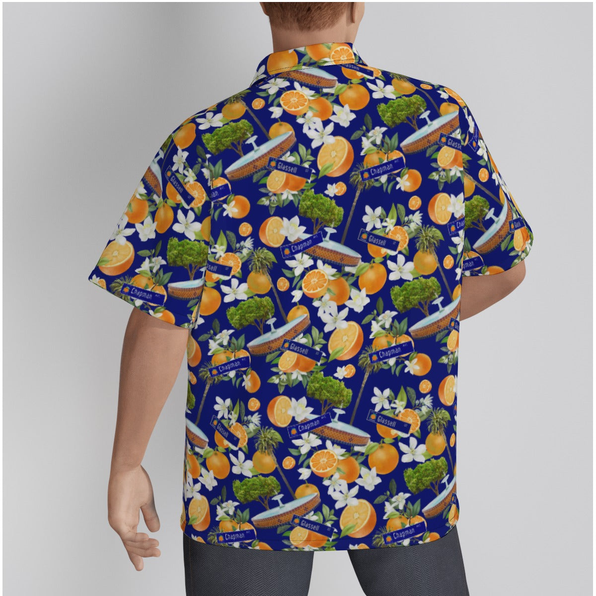 Chapman Glassell OTO Men's Hawaiian Shirt in Blue (Cotton)