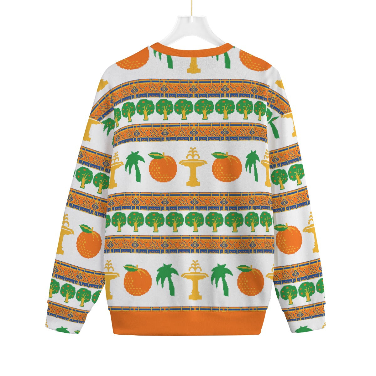 Old Towne "Ugly" Christmas Knitted Fleece Sweater in White