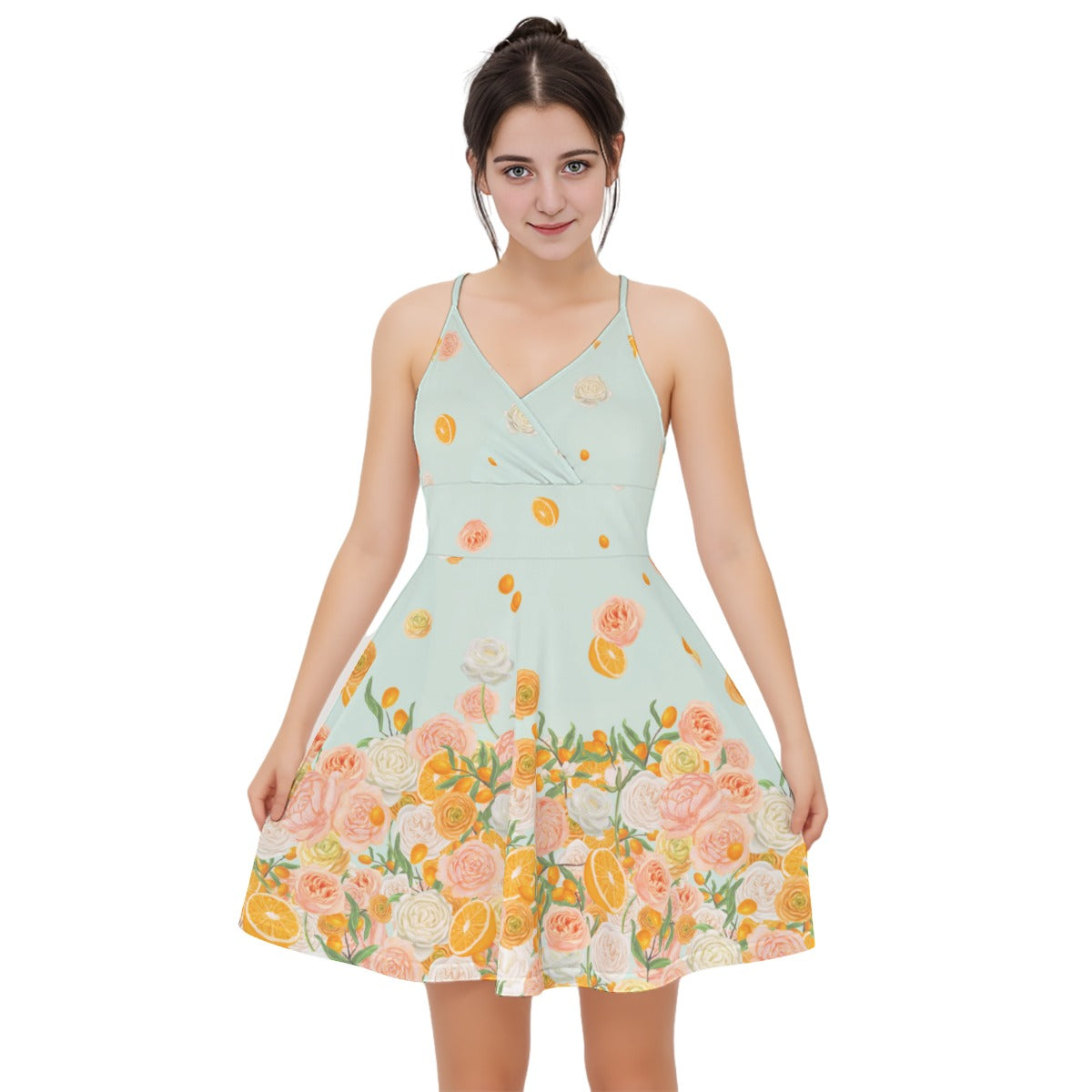 Citrus Blossom Women‘s Cross Cami Dress