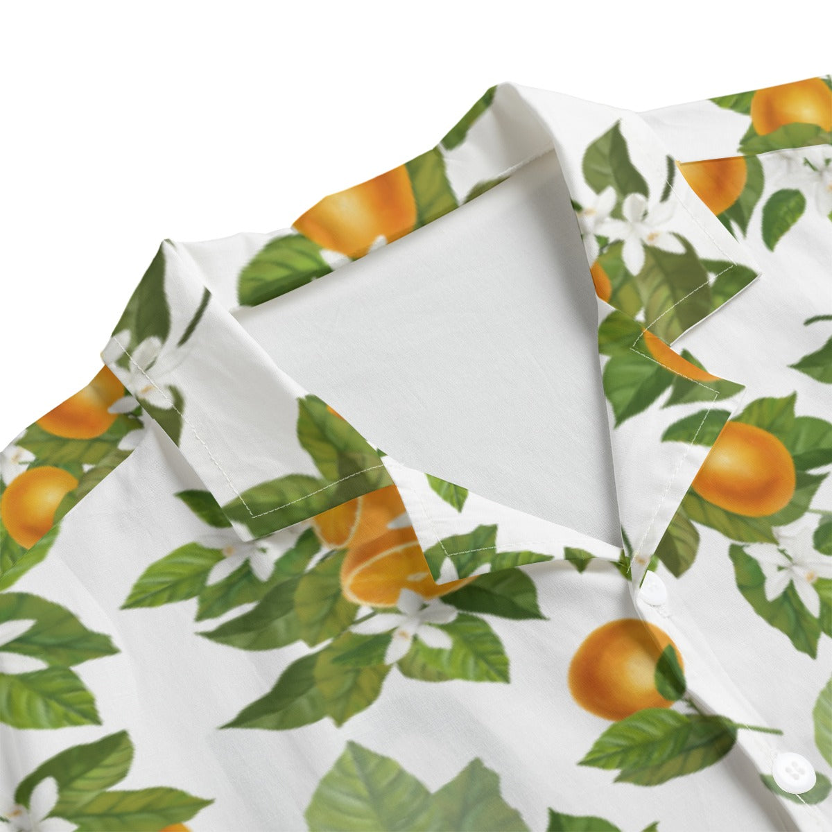 Simply Orange Men's Hawaiian Shirt With Button Closure | Cotton poplin