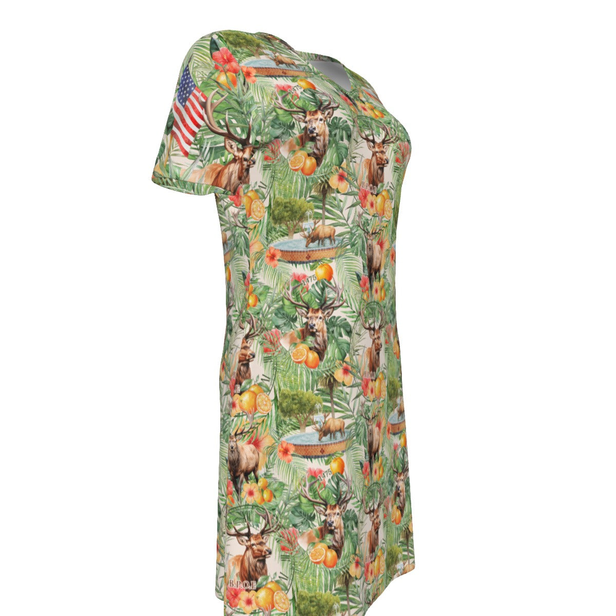Elks Lodge 1475 Tribute V-Neck Dress