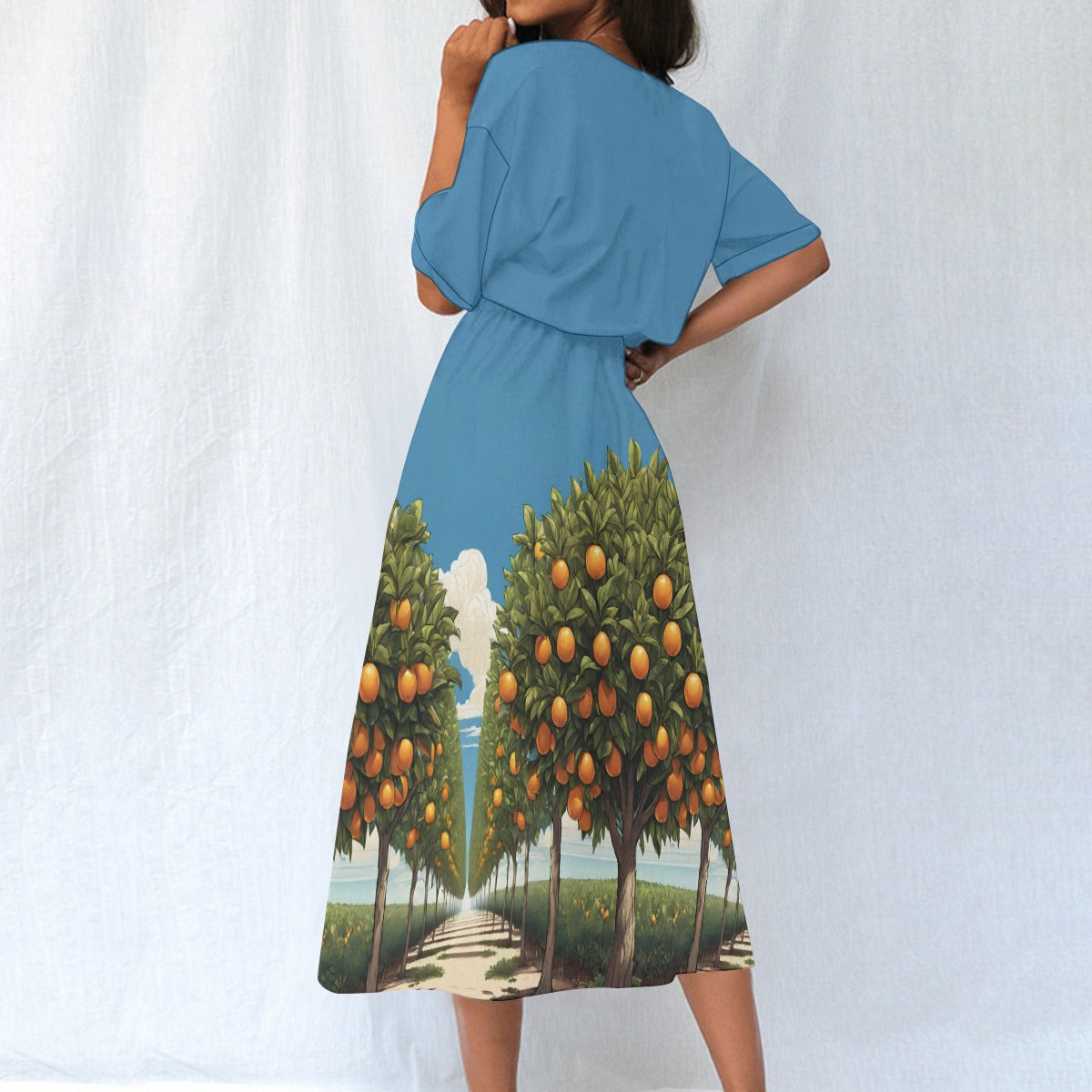 Orange Groves Women's Elastic Waist Dress