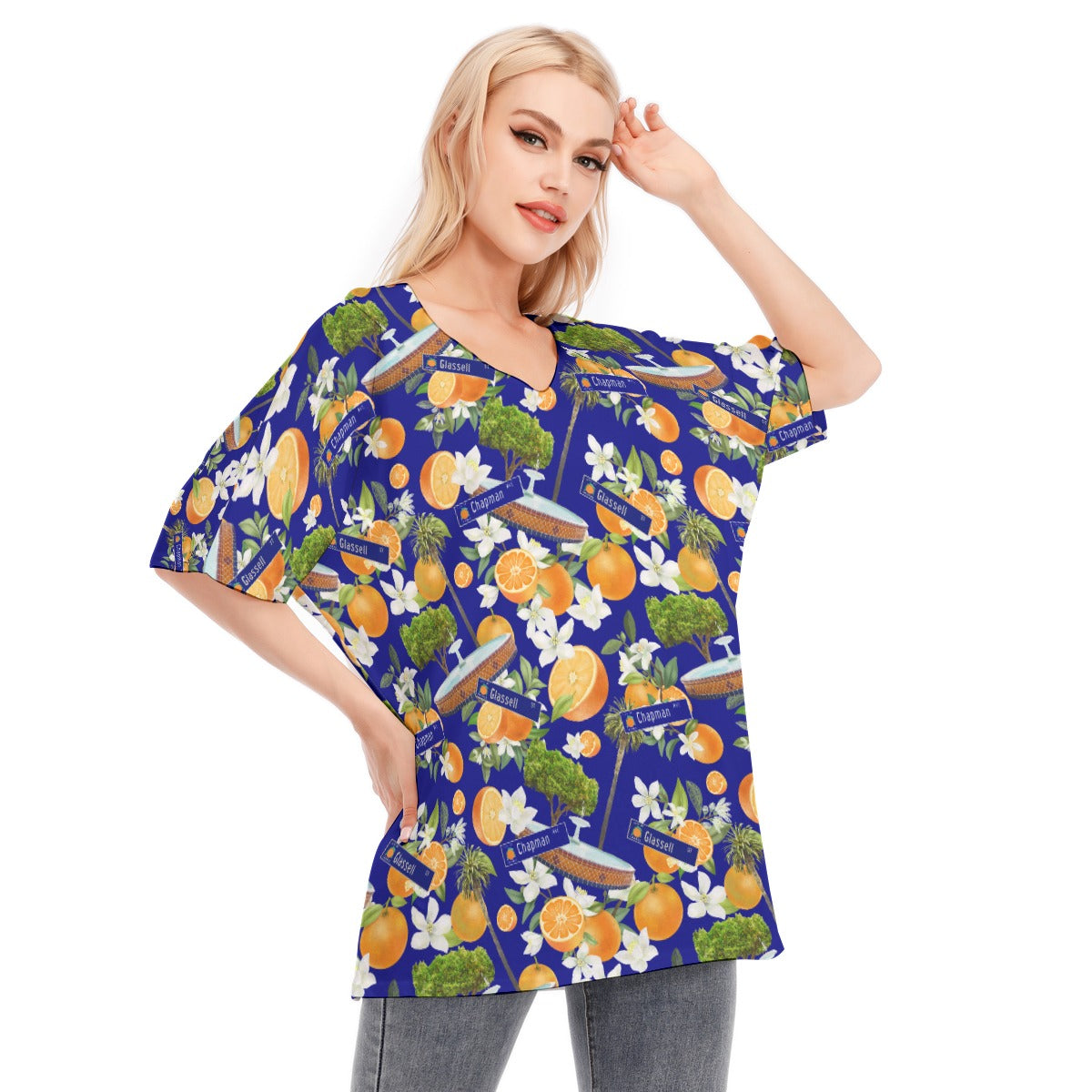 Old Towne Hawaiian Women's Flowy Sleeves Blouse | 100% Cotton