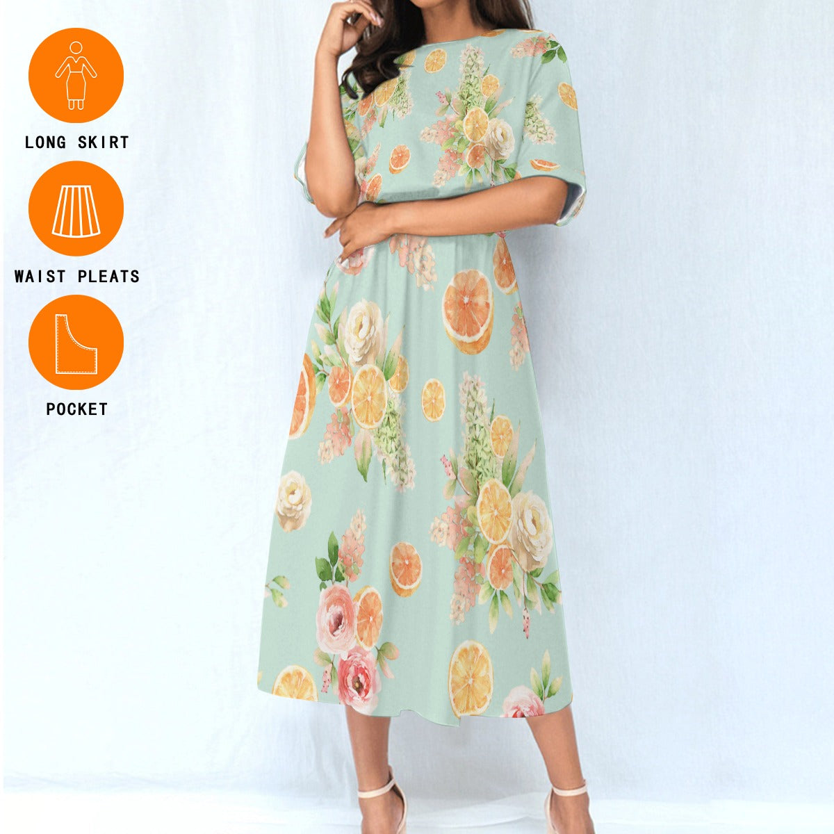 Citrus Bloom Dress - Mint