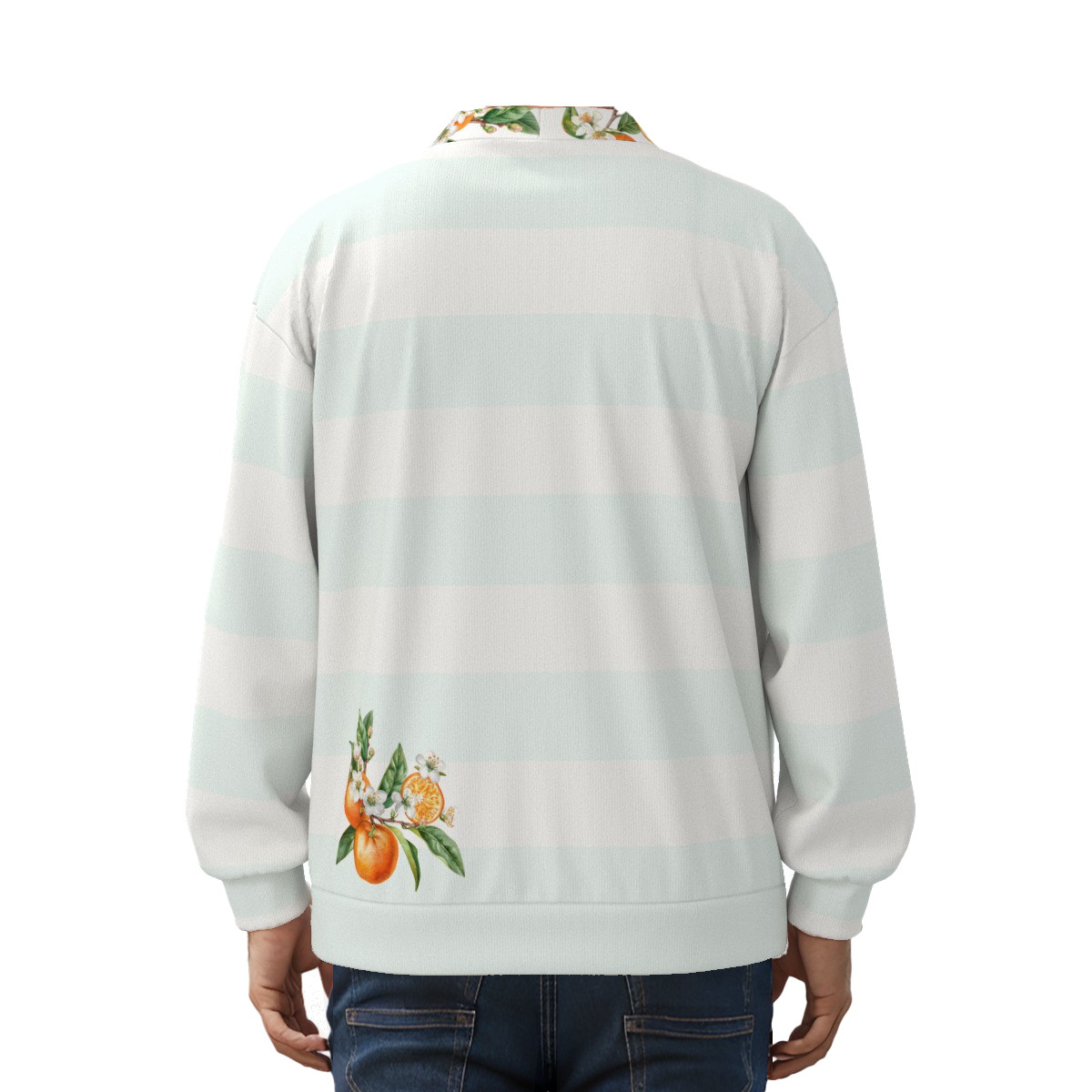 Oranges and Mint Stripe Cardigan