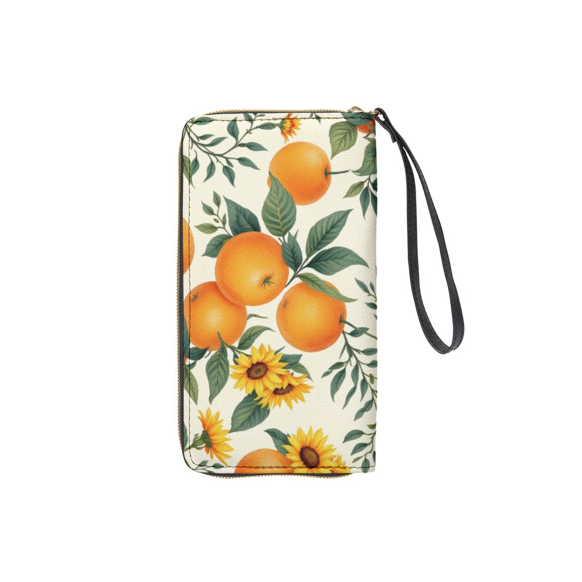 Orange Sunflower Grove Wallet
