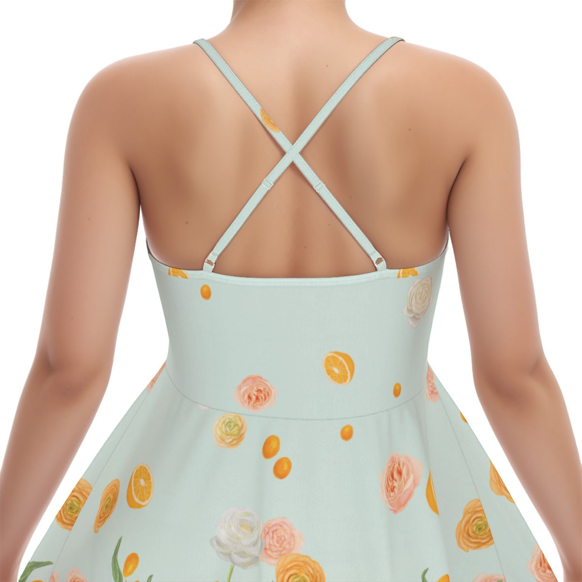 Citrus Blossom Women‘s Cross Cami Dress