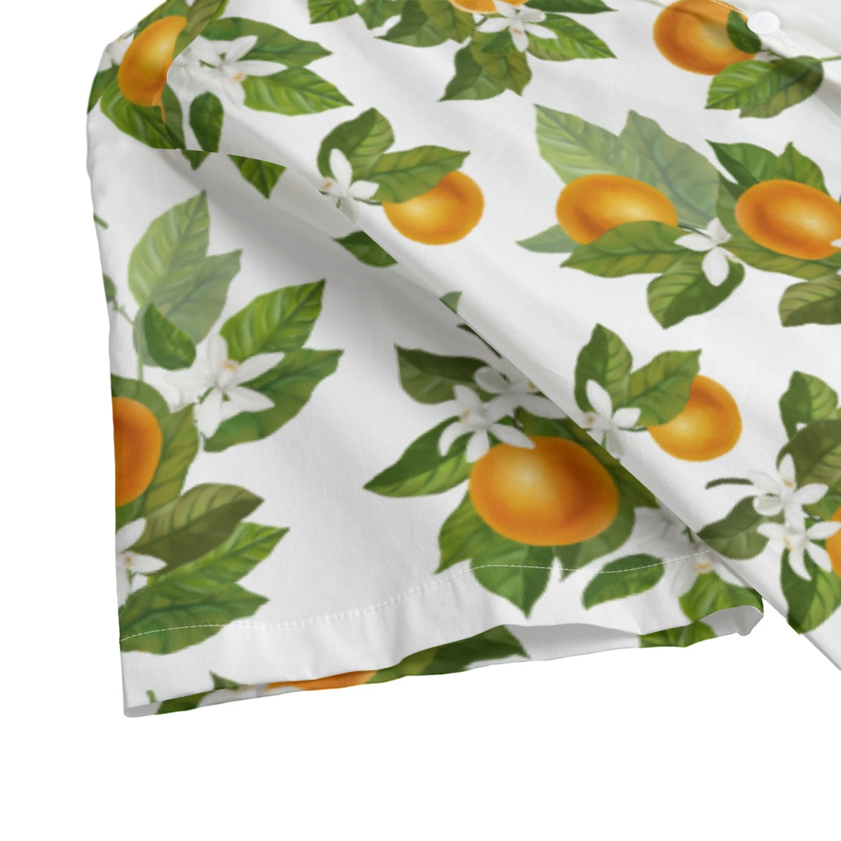 Simply Orange Men's Hawaiian Shirt With Button Closure | Cotton poplin