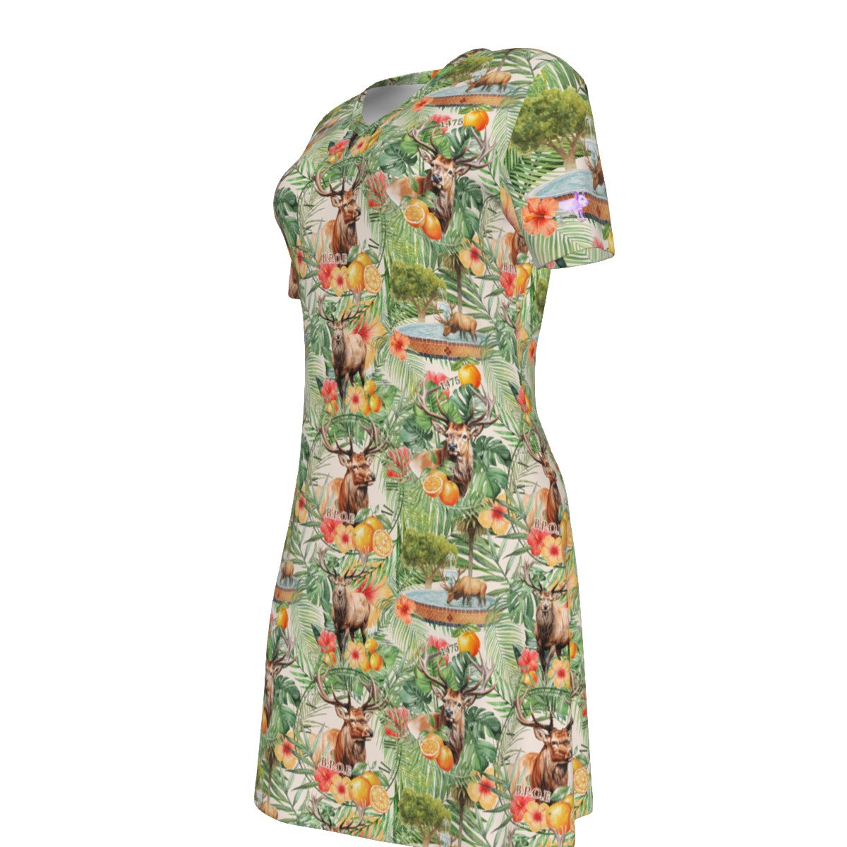 Elks Lodge 1475 Tribute V-Neck Dress
