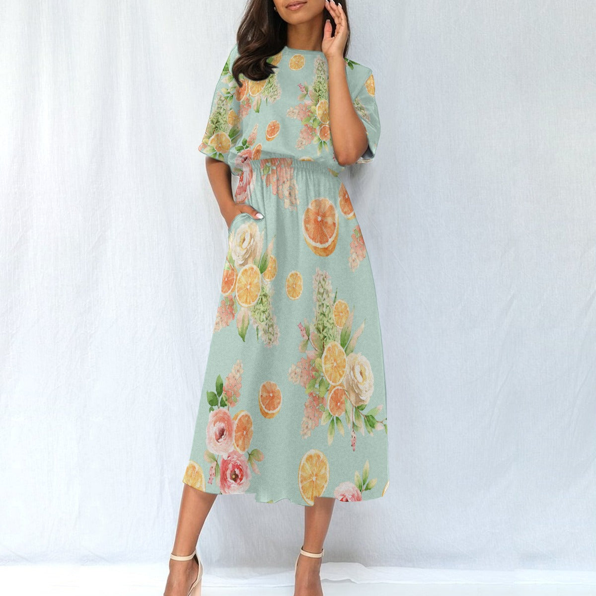 Citrus Bloom Dress - Mint