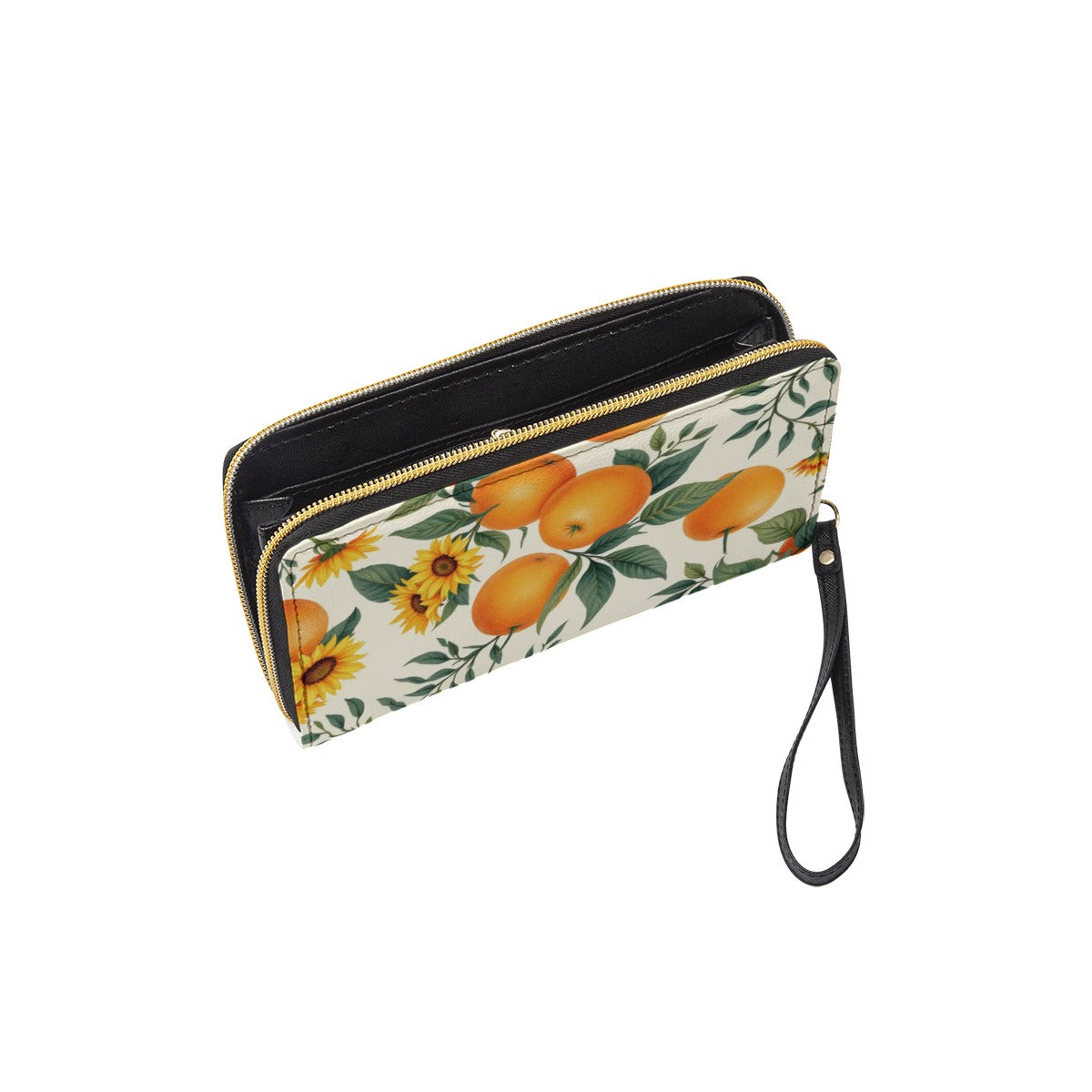 Orange Sunflower Grove Wallet