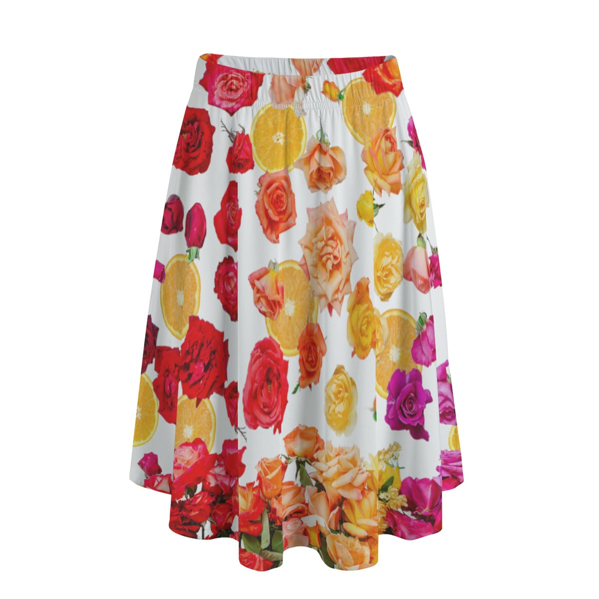 Woman's Club 100 years of Roses Women's Long Maxi Skirt With Pockets