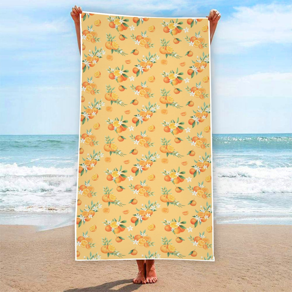 Squeezable Oranges Summer Beach Towel