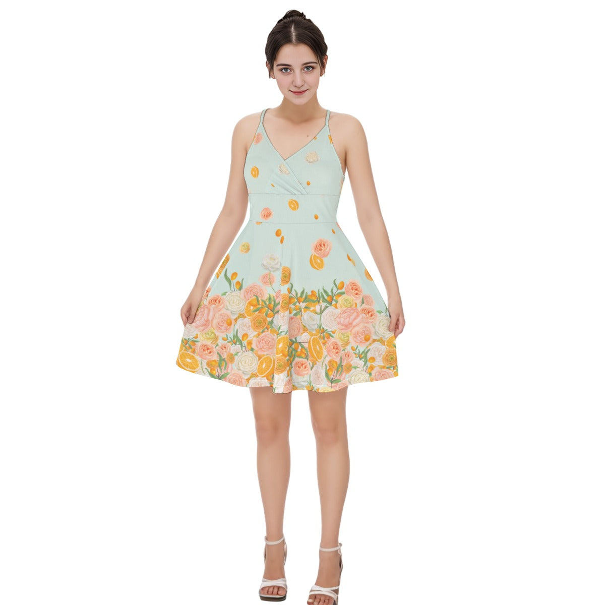 Citrus Blossom Women‘s Cross Cami Dress