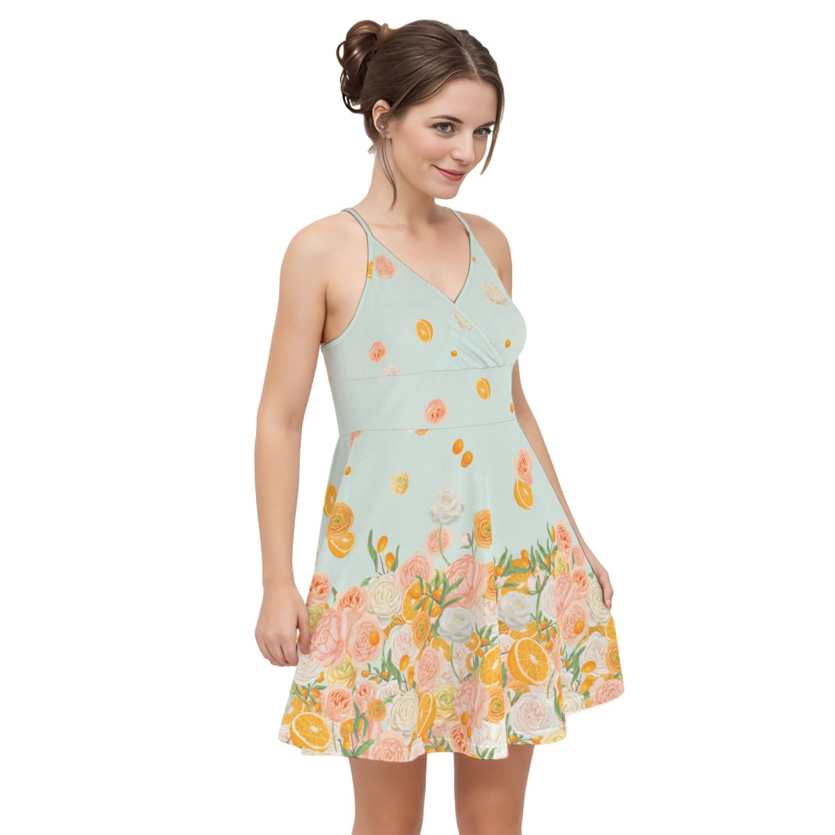 Citrus Blossom Women‘s Cross Cami Dress