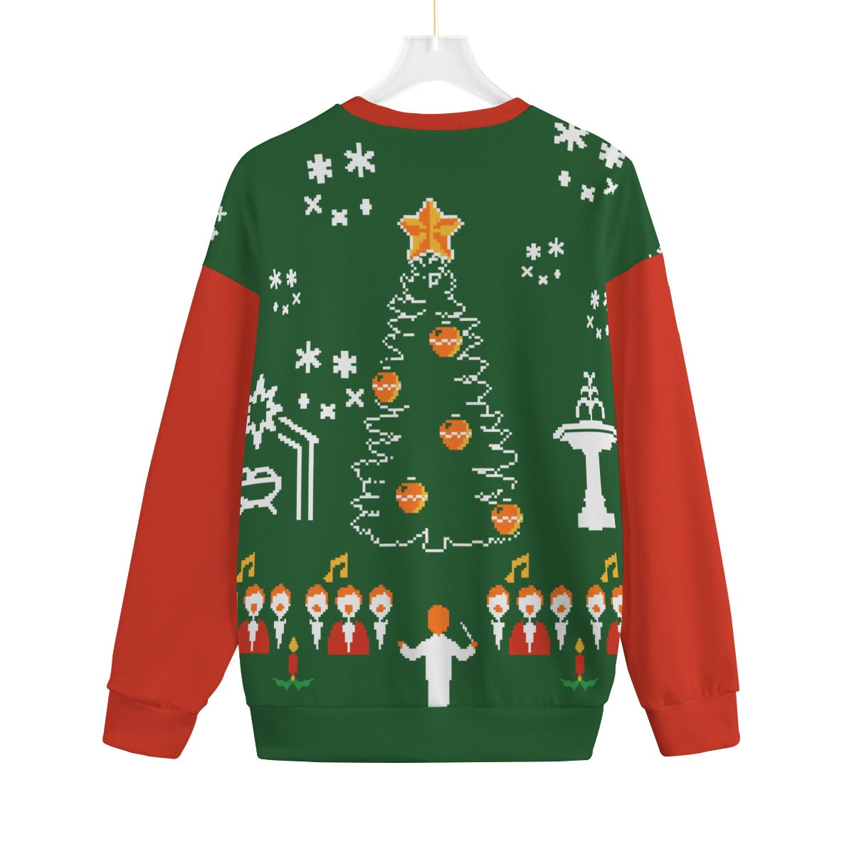 Old Towne Christmas Tree Lighting "Ugly" Knitted Fleece Sweater