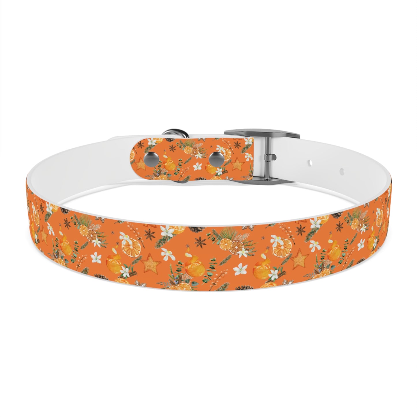 Christmas in Orange Dog Collar