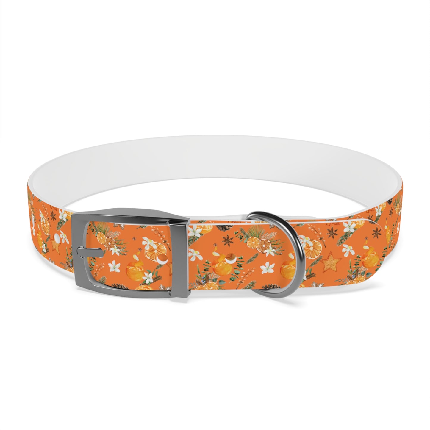 Christmas in Orange Dog Collar
