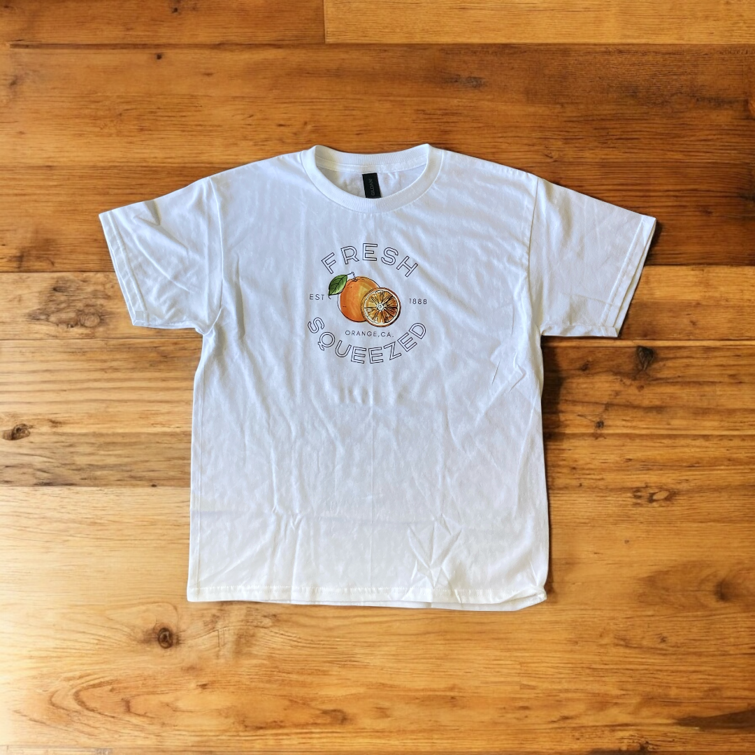 “Fresh Squeezed” Orange, CA Youth and Adult Shirts