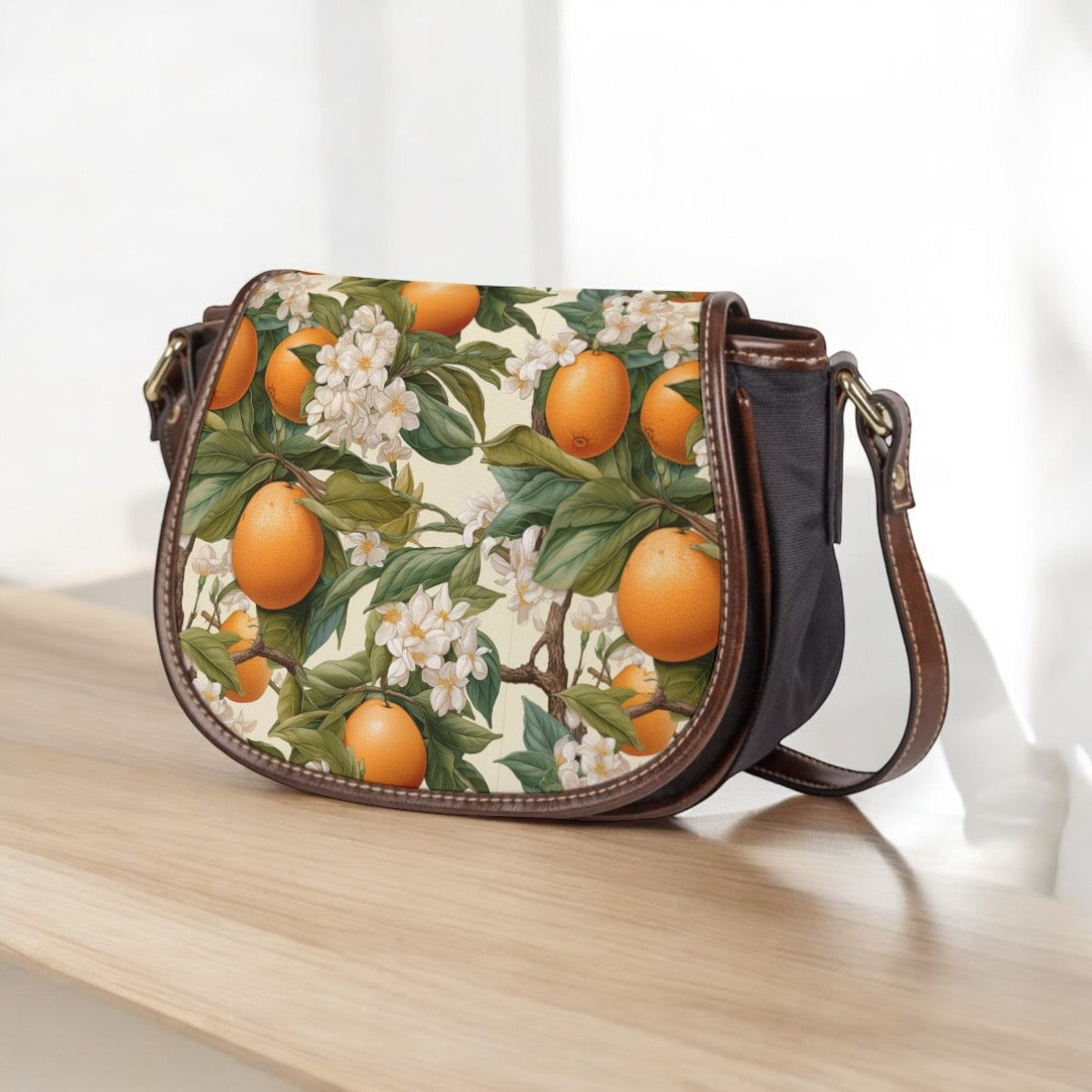 Botanical Oranges Crossbody Purse