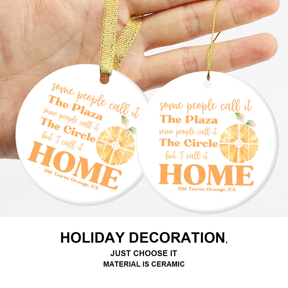 The Plaza the Circle Ceramic Ornament
