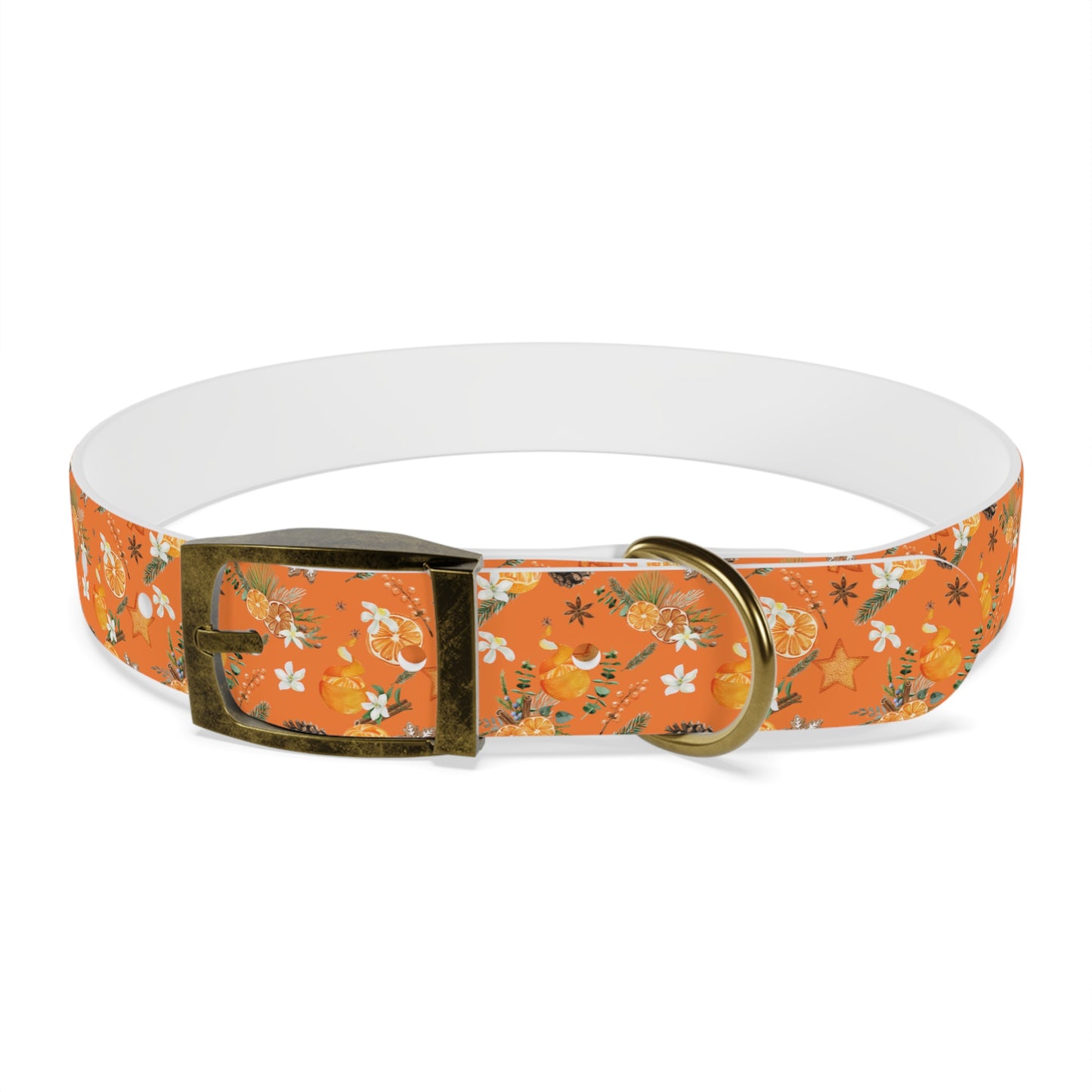 Christmas in Orange Dog Collar