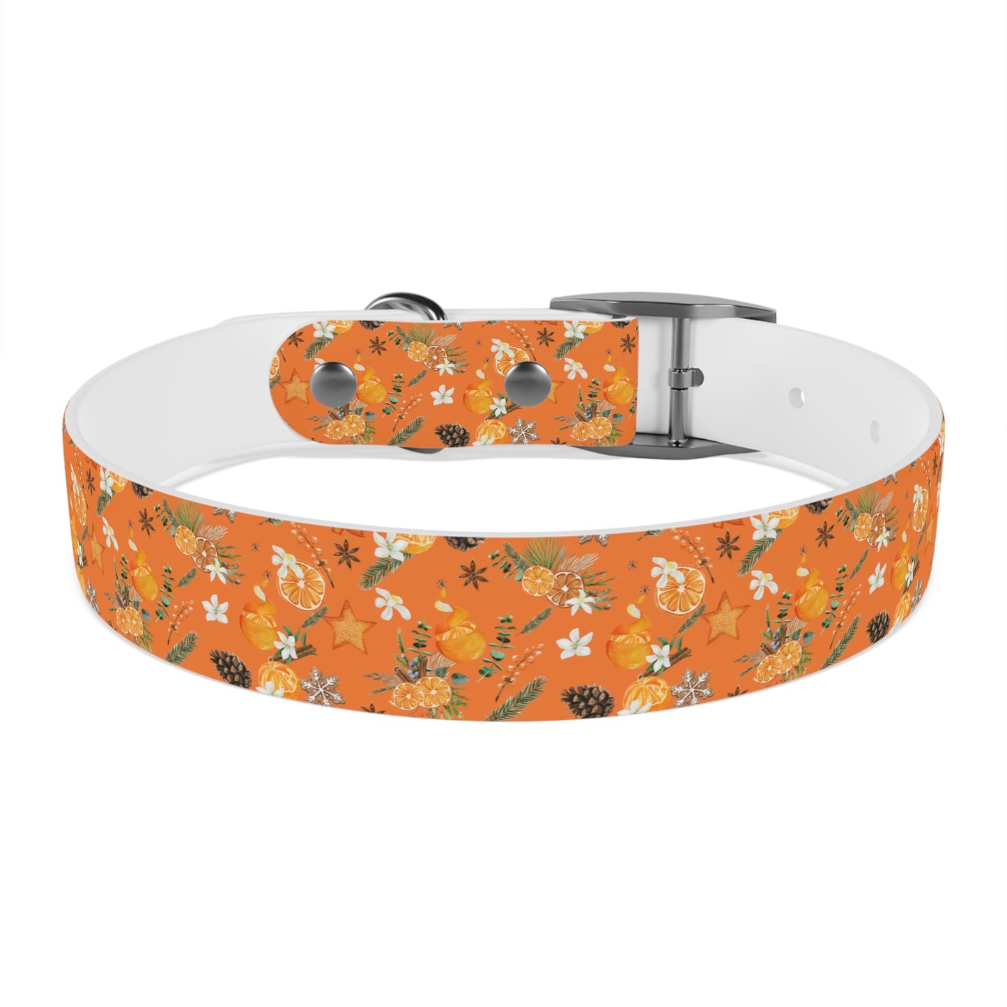 Christmas in Orange Dog Collar