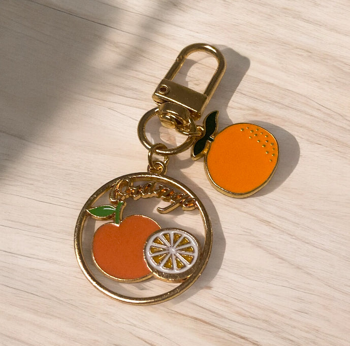 Orange Clip Keychain
