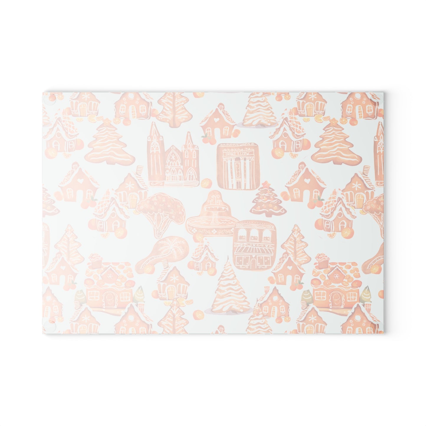 Old Towne Gingerbread Glass Cutting Board