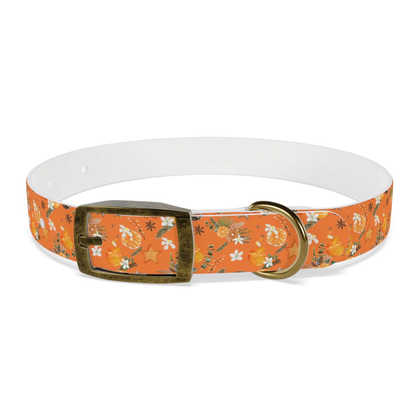 Christmas in Orange Dog Collar