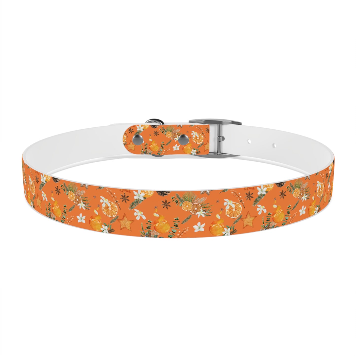 Christmas in Orange Dog Collar