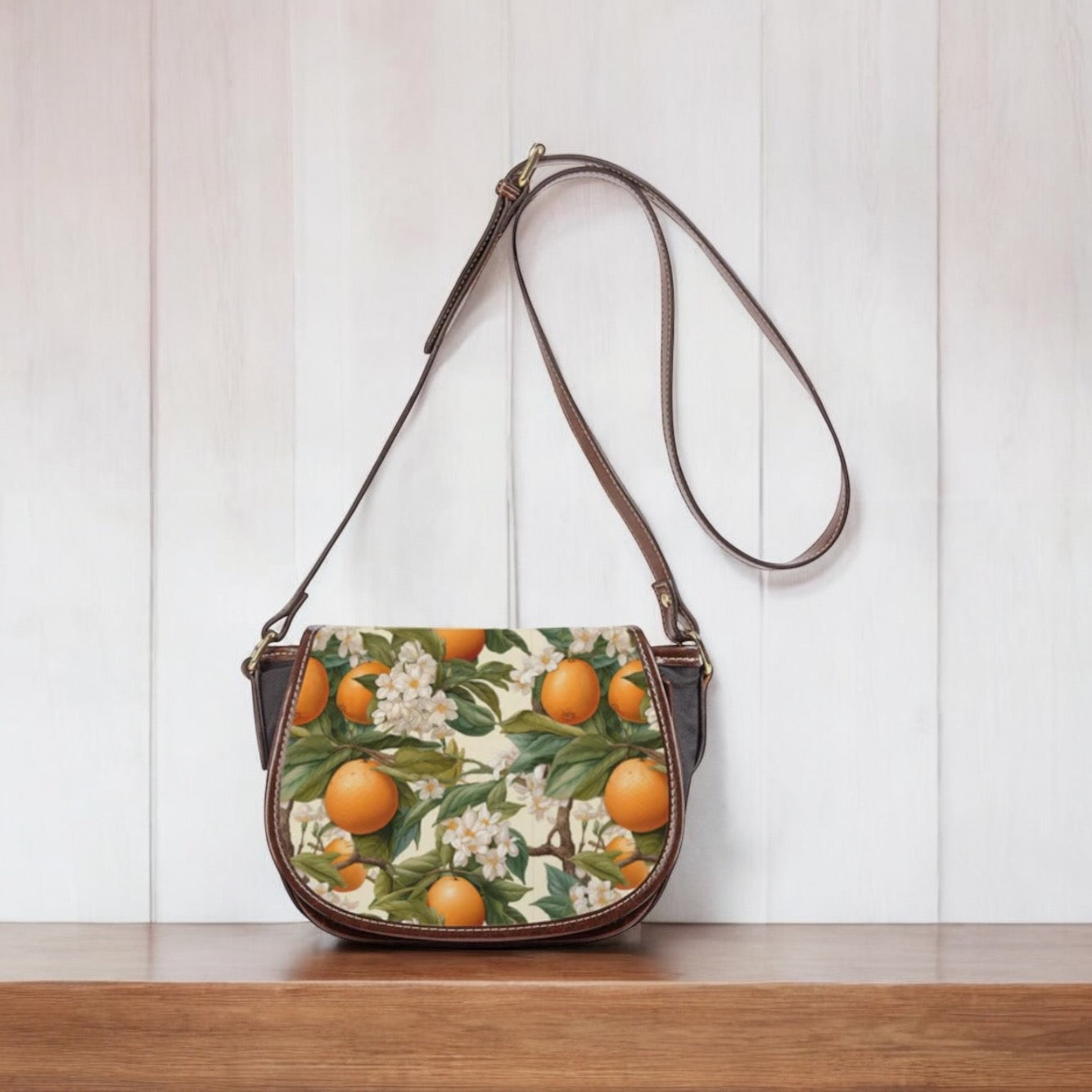 Botanical Oranges Crossbody Purse