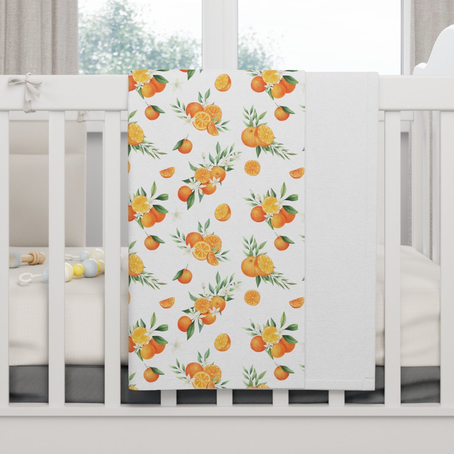 Squeezeable Baby Orange Soft Fleece Baby Blanket
